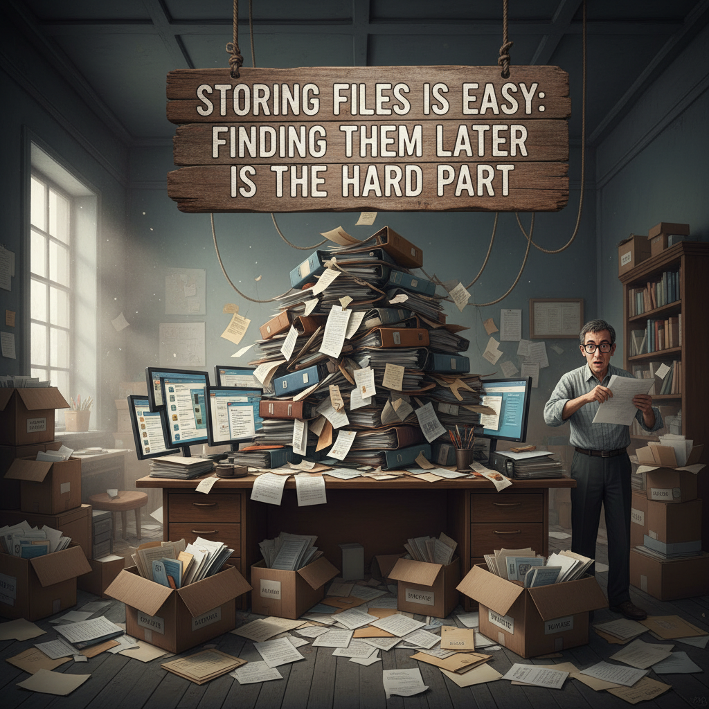 Storing Files Is Easy: Finding Them Later Is the Hard Part