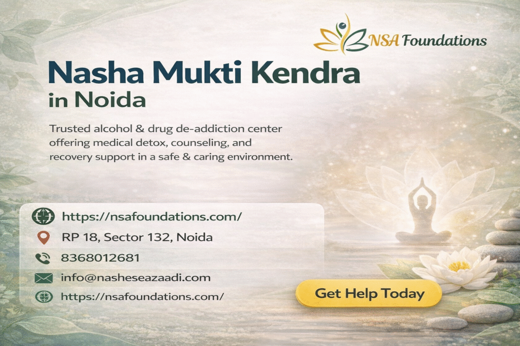 NSA Foundations is a trusted rehab centre in Noida helping individuals overcome addiction with dignity, personalised care, counselling, and a peaceful healing environment.