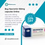 Buy Neurontin 100mg capsules online from pills4cure, featuring Gabapentin nerve pain relief medicine with up to 20% off offer and secure online booking.