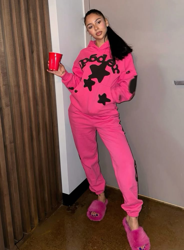 Bold Pink Lounge Fit with Main-Character Energy