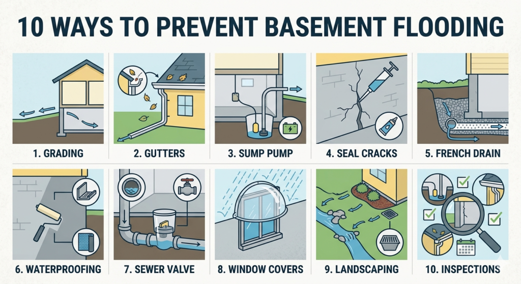 10 Proven Ways to Prevent Basement Flooding During Heavy Rain