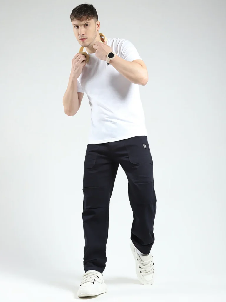 men sports tshirt with cargo pants